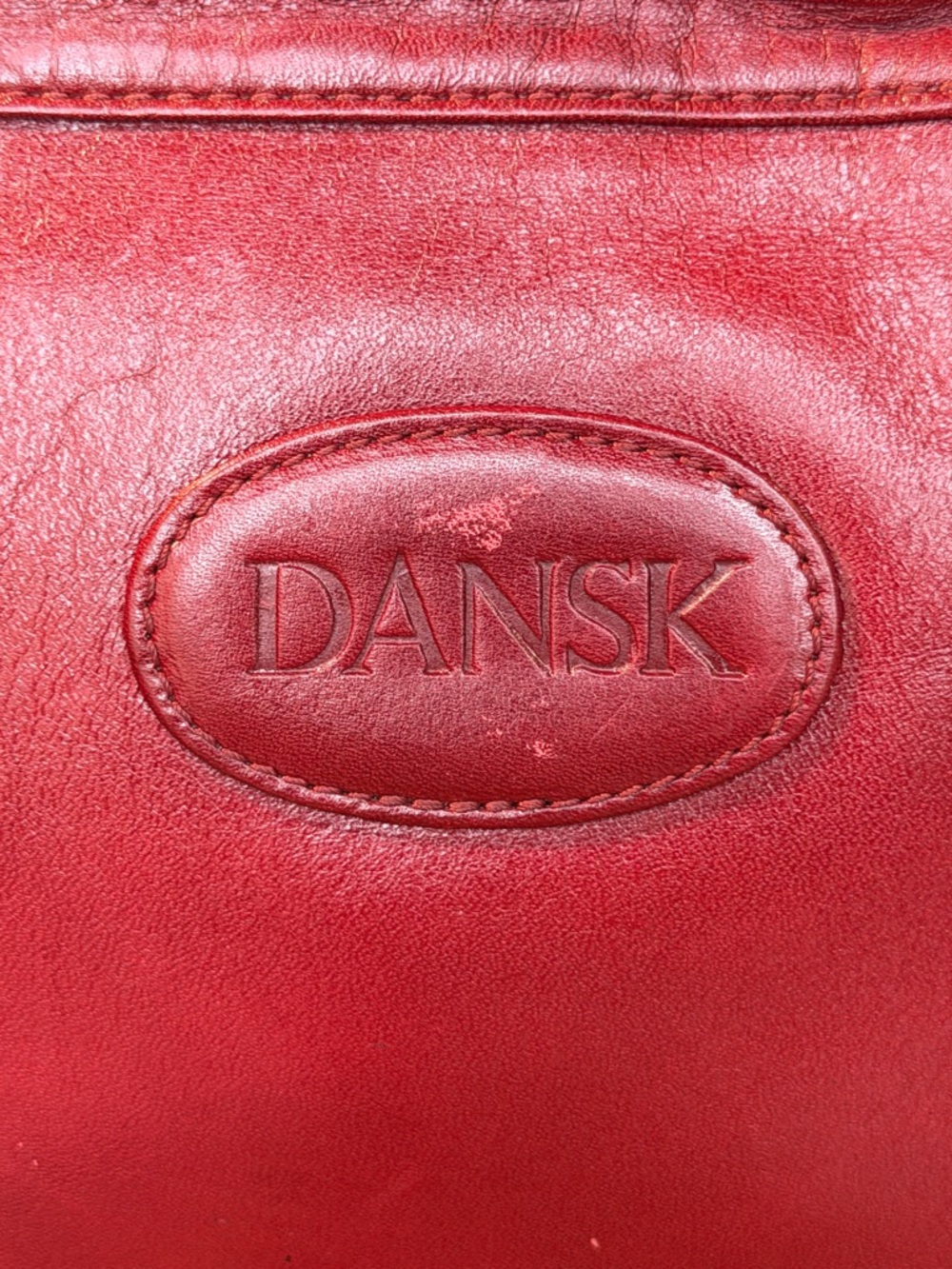 Dansk Vintage 1990s Minimalist Leather Crossbody Bag Burgundy (GUC) - Picture 16 of 16